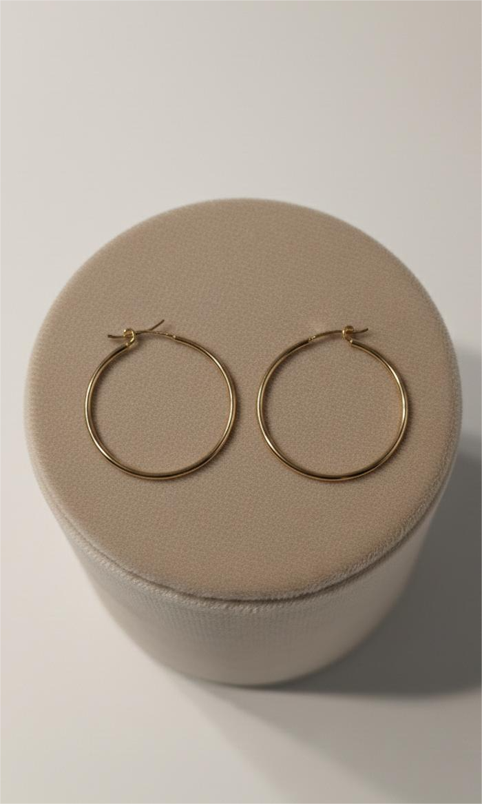 Arracadas Circulares 50mm - Gold Glow Edition