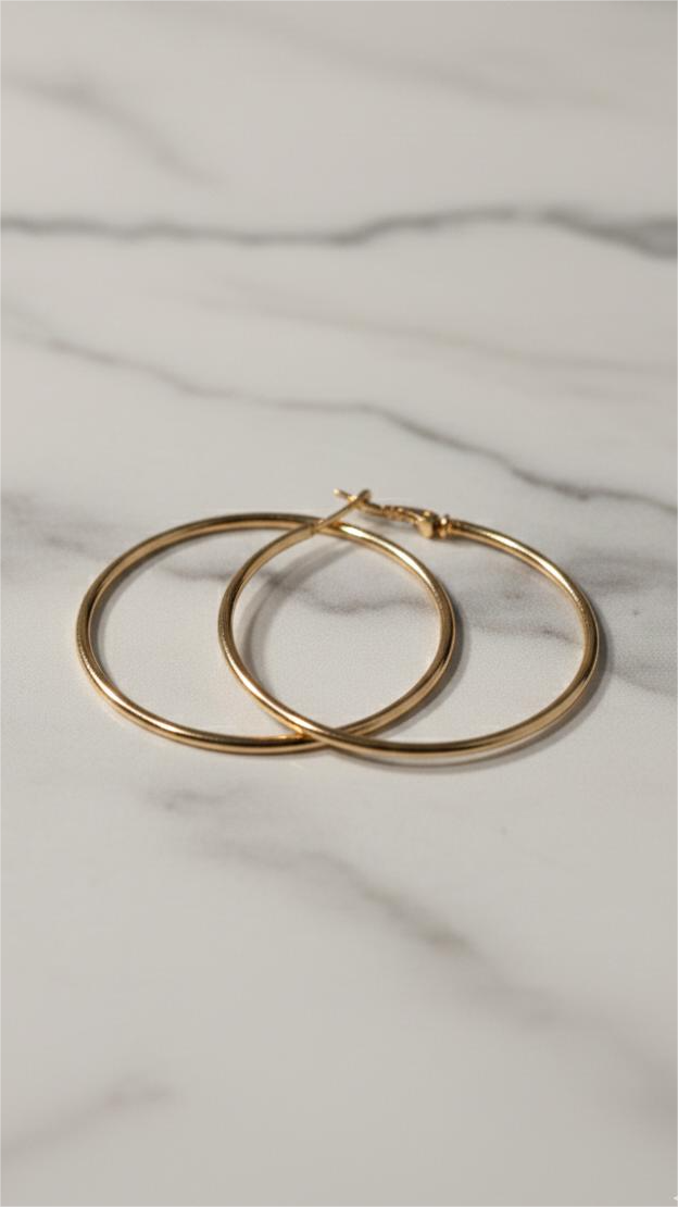 Arracadas Circulares 50mm - Gold Glow Edition